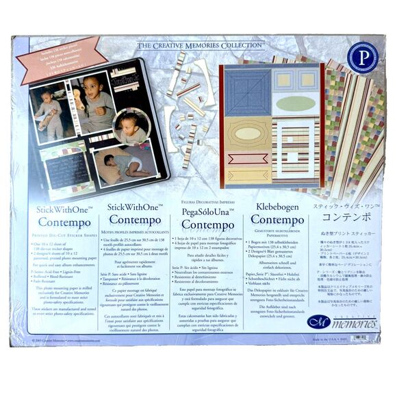 Die Cut Shapes & Photo Paper Kit Creative Memories Stick With One Contempo NEW - Picture 1 of 3